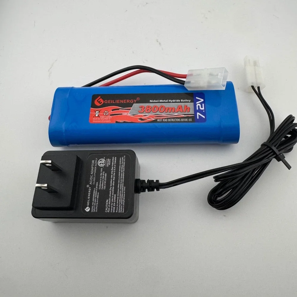 Geilienergy 7.2V 3800mAh NiMH Battery Pack with AC Adapter Charger RC Hobby Blue